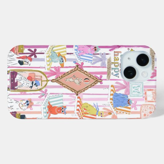 Preppy Collage, trendy Summer Collage Phone Case (Rückseite (Horizontal))