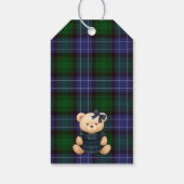 Preppy-Coquette-Bären-Tartan-Geburtstagsgeschenke Geschenkanhänger (Rückseite)