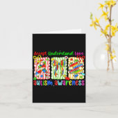 Preppy coquette bow autism awareness accept karte (Gelbe Blume)