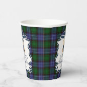 Preppy Coquette Bow Bear Tartan Plaid Birthday Pappbecher (Rechts)