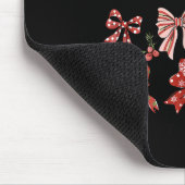 Preppy Coquette Bow Deck The Halls With Bows And H Mousepad (Ecke)