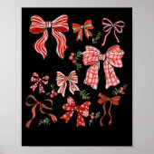 Preppy Coquette Bow Deck The Halls With Bows And H Poster (Vorne)