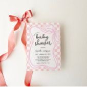 Preppy Coquette Bow Girls Babydusche Einladung