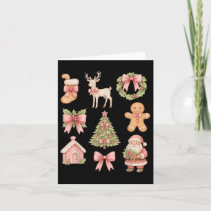 Preppy Coquette Bow Nk Weihnachtsbaum Santa Ginger Karte