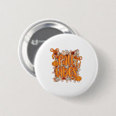Preppy Coquette Fall Vibes Floral Pumpkin Gewürz C Button (Vorne & Hinten)
