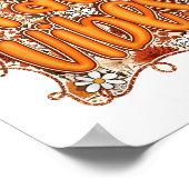 Preppy Coquette Fall Vibes Floral Pumpkin Gewürz C Poster (Ecke)