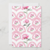 Preppy Coquette Grandmillenial Girl Baby Dusche Einladung (Rückseite)