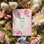 Preppy Coquette Grandmillenial Girl Birthday Einladung