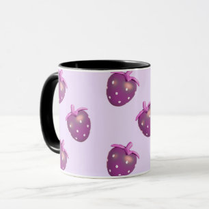 Preppy Coquette Kawaii Girly Lila Strawberry Tasse