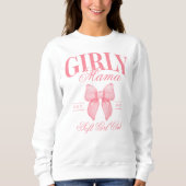 Preppy Coquette Mama Personalisiert Girl Mama Pink Sweatshirt (Vorderseite)