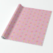 Preppy Coquette Retro Palme Trees & Cactus Pattern Geschenkpapier (Ungerollt)