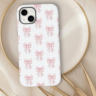 Preppy Coquette Rosa Schleifenmuster Case-Mate iPhone 14 Plus Hülle