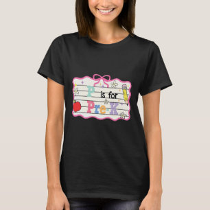 Preppy Coquette-Schleife P ist für Pre-K-Lehrer Zu T-Shirt