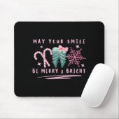 Preppy Coquette Teeth May Your Smile Be Merry And Mousepad (Mit Mouse)