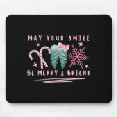 Preppy Coquette Teeth May Your Smile Be Merry And Mousepad (Vorne)