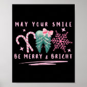 Preppy Coquette Teeth May Your Smile Be Merry And Poster (Vorne)