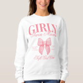 Preppy Coquette Twin Mama Custom Girl Mama Pink Sweatshirt (Vorderseite)
