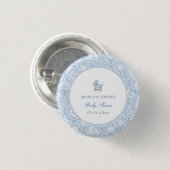 Preppy Couquette Coastal Baby Shower Button (Vorne & Hinten)