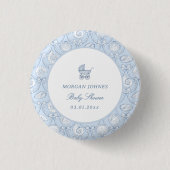 Preppy Couquette Coastal Baby Shower Button (Vorderseite)
