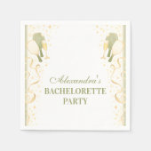 Preppy Courtside Pickleball Bachelorette Party Serviette (Vorderseite)