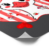 Preppy Cute Goose Coquette Bow Valentine's Day Wom Poster (Ecke)