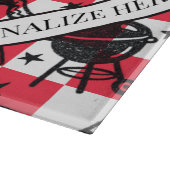 Preppy Dad Grilling Pattern – BBQ Doodles (Check) Schneidebrett (Ecke)