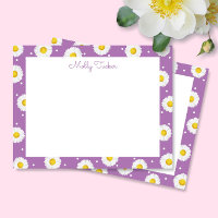 Preppy Daisies Floral Watercolor Lavendel & Yellow