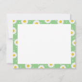 Preppy Daisies Spring Floral Watercolor Green Mitteilungskarte (Rückseite)