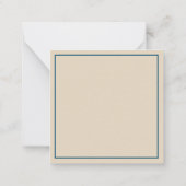 Preppy Dark Blue and Cream Stripe Monogram Mitteilungskarte (Rückseite)