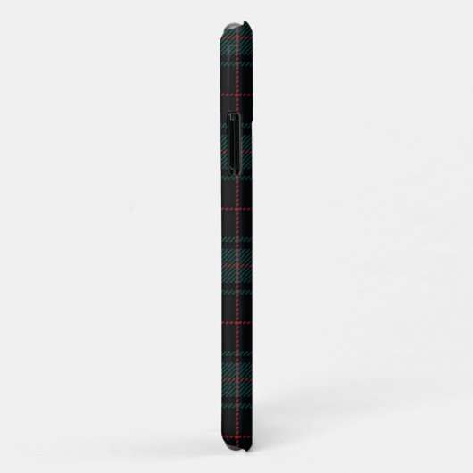 Preppy Dark Green Tartan Kariert Name Phone Case (Hinten/Rechts)