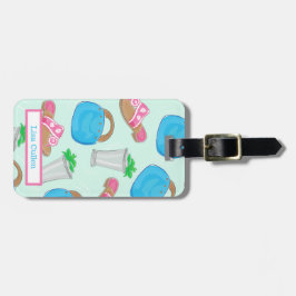 Preppy Derby Bermuda Bag Sandals Mint Julep Gepäckanhänger