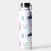 Preppy Derby Party Icons Trinkflasche (Rückseite)