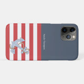 Preppy-Design Modernes, niedliches Navy-Blau Case-Mate iPhone Hülle (Rückseite (Horizontal))
