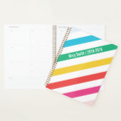 Preppy Diagonal Rainbow Strip Personalisiert Planer (Anzeige)