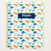 Preppy Dinosaur Boy Personalisiert School Calendar Planer (Vorderseite)