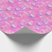 Preppy Disc Ball Wrapping Paper Geschenkpapier (Ecke)