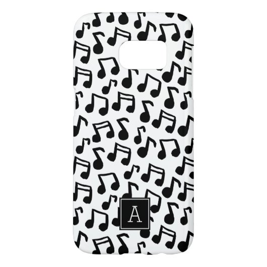 Preppy Doodle Musiknoten Monogramm Personalisiert Case-Mate Samsung Galaxy Hülle (Rückseite)