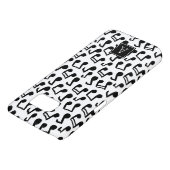Preppy Doodle Musiknoten Monogramm Personalisiert Case-Mate Samsung Galaxy Hülle (unten)