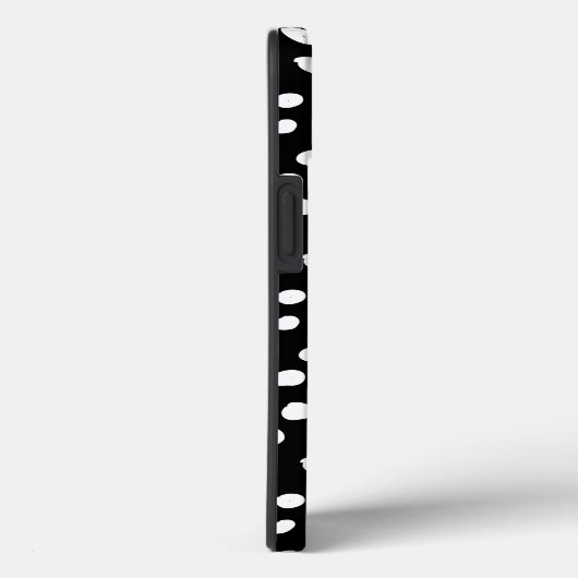 Preppy Dots Moderne Schwarz-weiße Druckpunkte Case-Mate iPhone Hülle (Rückseite / Rechts)