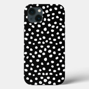 Preppy Dots Moderne Schwarz-weiße Druckpunkte Case-Mate iPhone Hülle