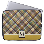 Preppy Earth Tones Kariert Laptopschutzhülle (Vorderseite)