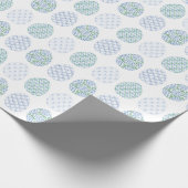 Preppy Easter Blue und Green Hydrangea Bow Trellis Geschenkpapier (Ecke)