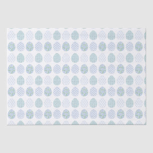 Preppy Easter Blue und Green Hydrangea Bow Trellis Seidenpapier