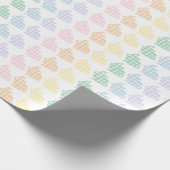 Preppy Easter Bunny Gingham Pastel Geschenkpapier (Ecke)