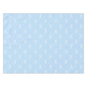 Preppy Elegant Blue Bow Pattern Spring & Summer Tischdecke (Vorderseite (Horizontal))