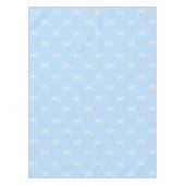 Preppy Elegant Blue Bow Pattern Spring & Summer Tischdecke (Vorderseite)