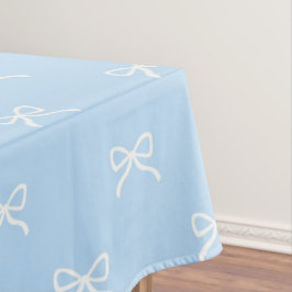 Preppy Elegant Blue Bow Pattern Spring & Summer Tischdecke