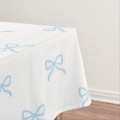 Preppy Elegant Blue Bow Pattern Spring & Summer Tischdecke (Beispiel)