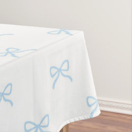 Preppy Elegant Blue Bow Pattern Spring & Summer Tischdecke
