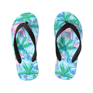 Preppy Elephant Tropical Kinderbadesandalen